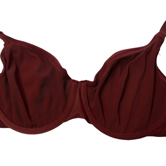 SKIMS Cotton Jersey T-Shirt Underwire Bra Sangria 42B - Picture 6 of 9